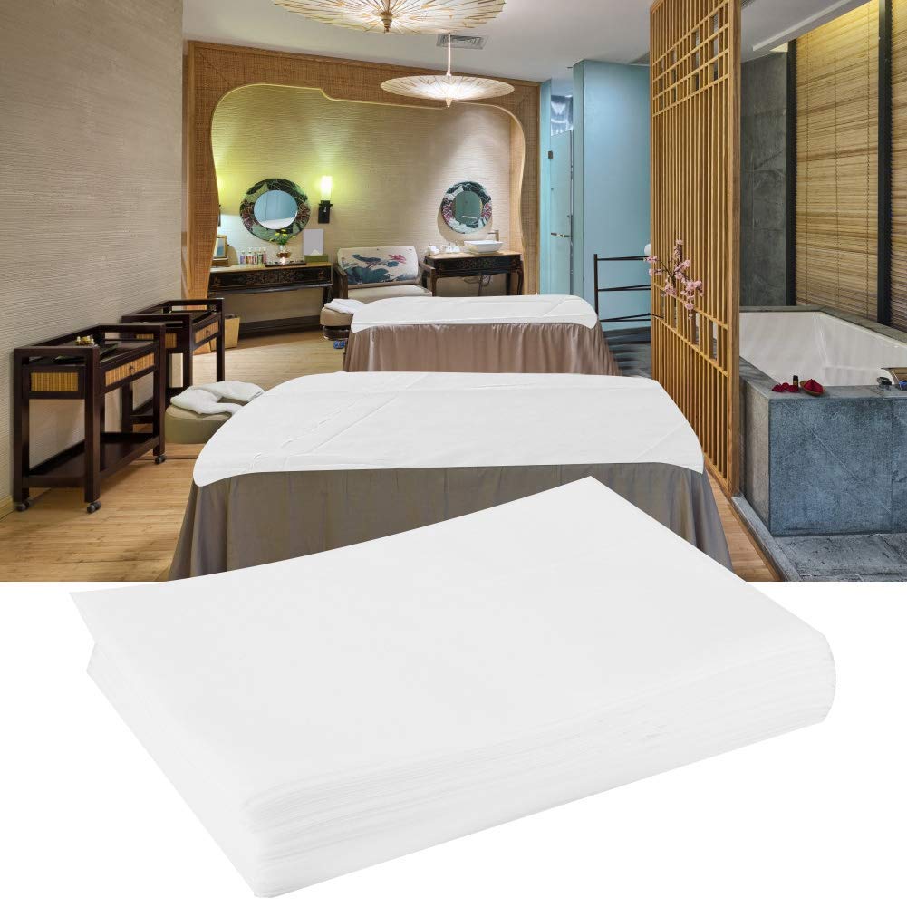 Cubierta de Cama Impermeable de la Hoja de Cama Disponible Impermeable para los hoteles de la Tabla del Masaje del Tatuaje del Balneario del salón(Disposable Sheets White)
