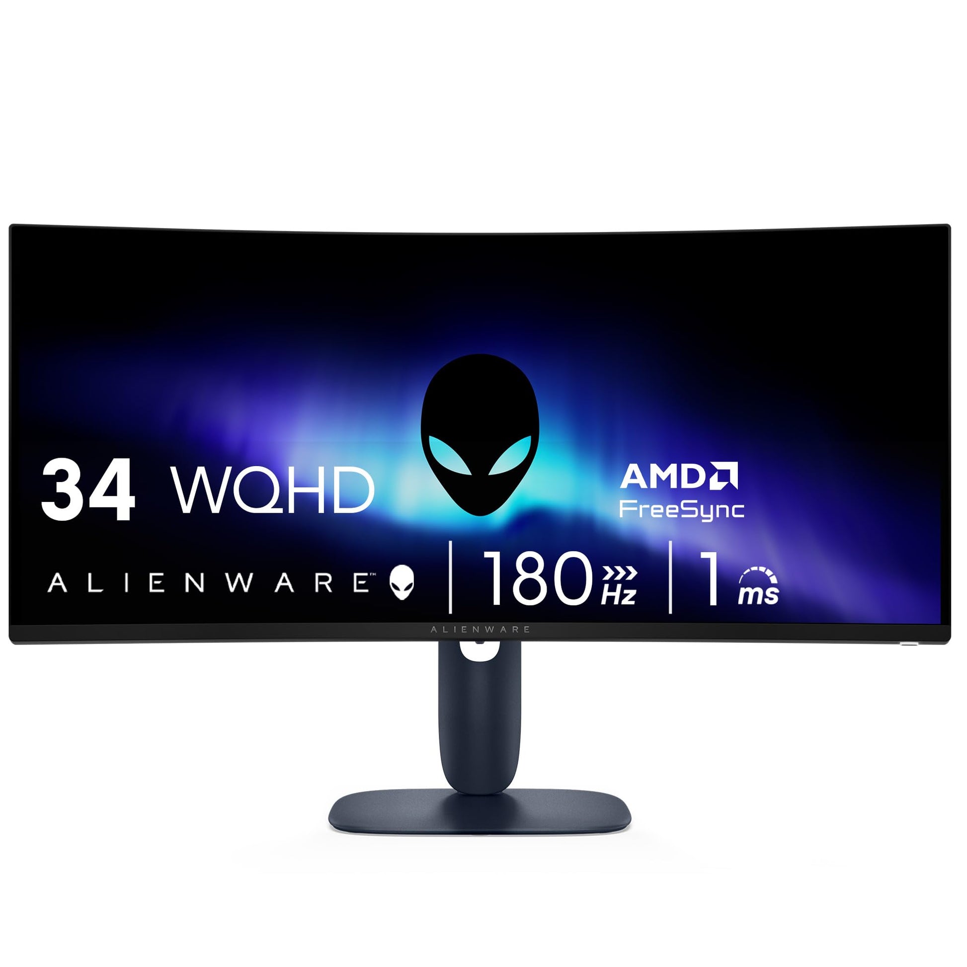 Alienware 34 Monitor para Juegos Curvado – AW3425DWM – visualización WQHD de 34 Pulgadas 180Hz 1 ms, 1500R, AMD FreeSync Premium, VESA AdaptiveSync.