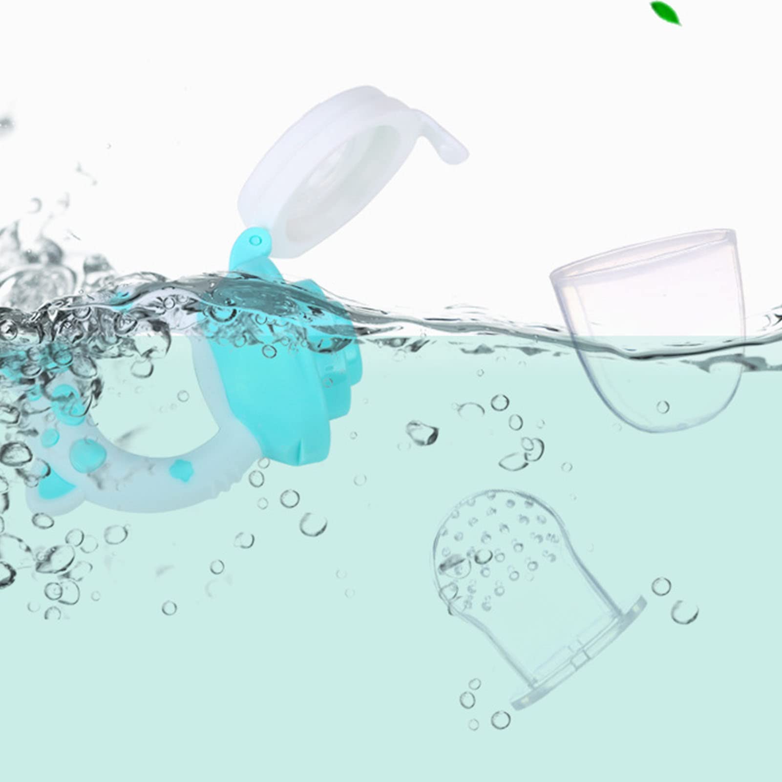 Chupete para Alimentación de Alimentos de Silicona Suave para Bebés 2 Unidades Verde Azul