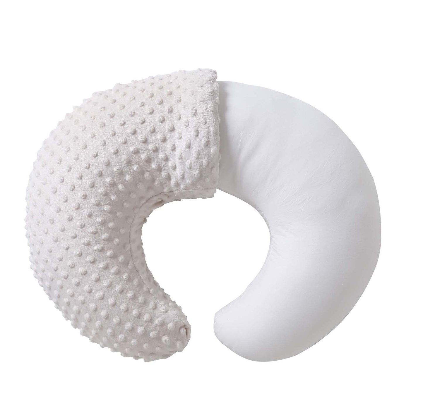 QUENESS Cojín de lactancia y posicionador de lactancia, alimentación con biberón, soporte para asiento de bebé con funda Minky ultrasuave extraíble, soporte para el tiempo abdominal para bebés niños y