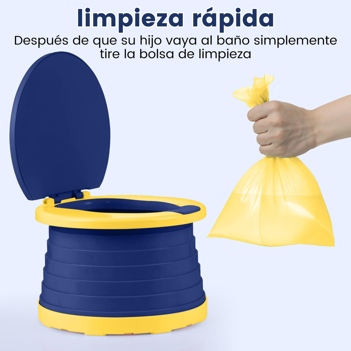 Orinal de Viaje Portátil para Niños, Asiento Entrenador Baño para Niños, Orinal Plegable para Niñas con 60 Bolsa deAlmacenamiento, Portátil Orinal de Emergencia para Viajes, Camping, InterioryExterior