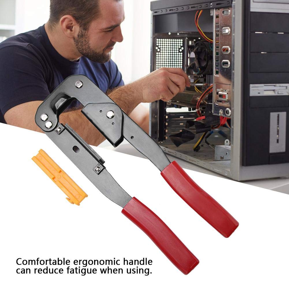 Herramienta de engarzado de Cable, YTH214 Alicates de engarzado de Cable Plano de computadora Herramienta de Pinza de Corte de Terminal FC