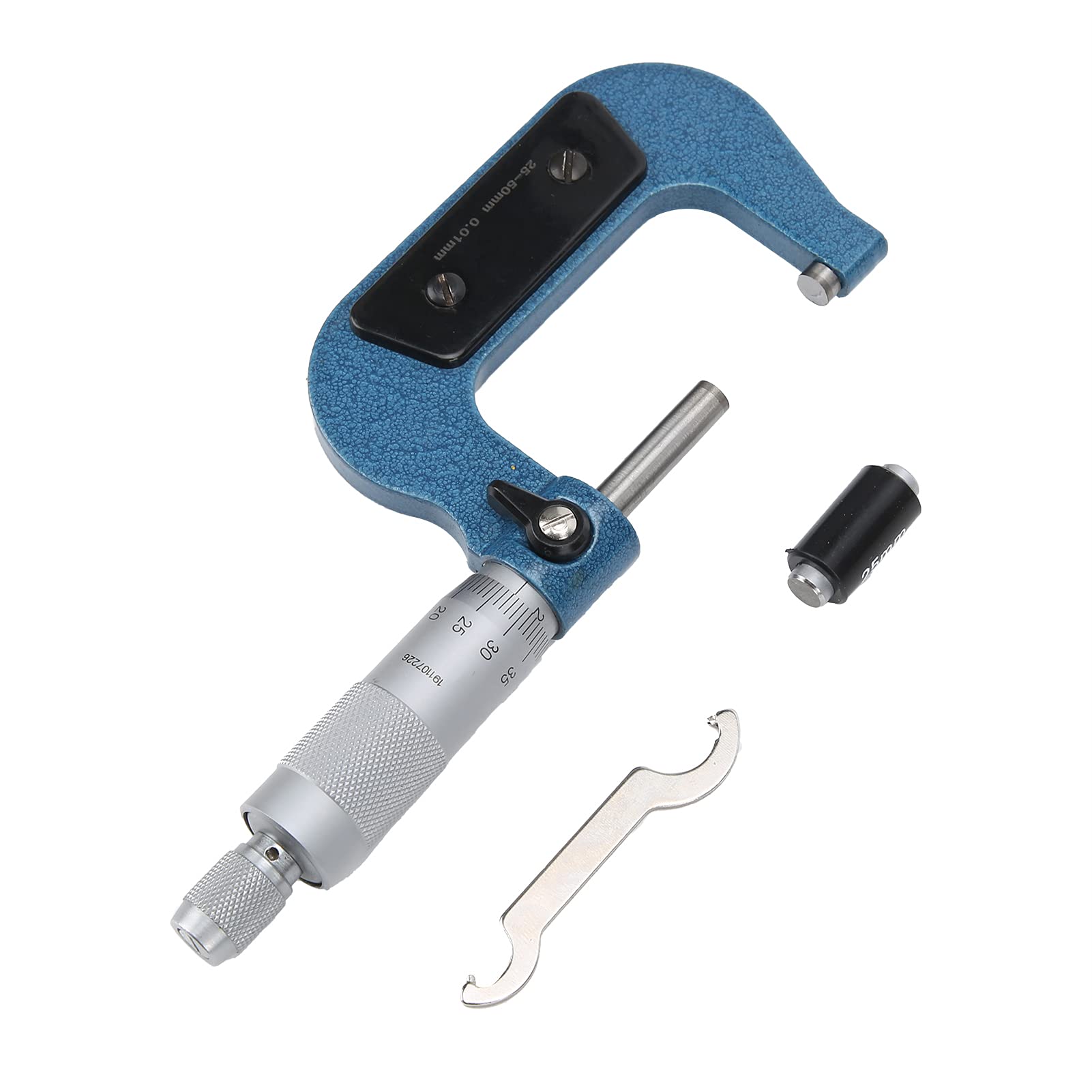 FTVOGUE Micrómetro 25-50 Mm / 1-2 Pulg., Calibradores de Medición Exteriores Micrómetro de Estructura Mecánica