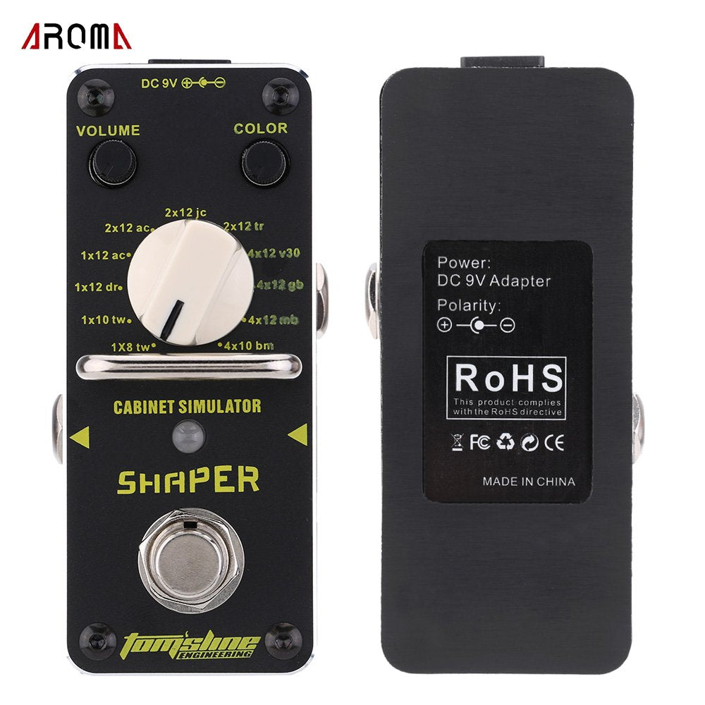ASR-3 Shaper Cabinet Simulator Mini Pedal de Efecto de uitarra eléctrica Individual con True Bypass