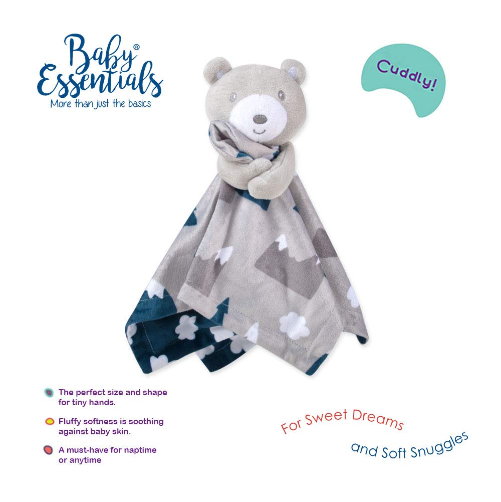 Minky Animal Snuggler Lovey Manta para niños, bebés, niños, niñas, manta de seguridad neutra de género con animal de peluche (querido oso gorro de nieve)