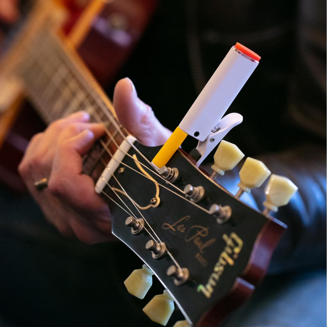 Tunerette™ - Afinador de guitarra con clip – ¡Rock Your Tune con estilo! Perfecto para guitarras eléctricas, acústicas y bajas, además de ukeleles – USB C recargable, afinación de precisión con un