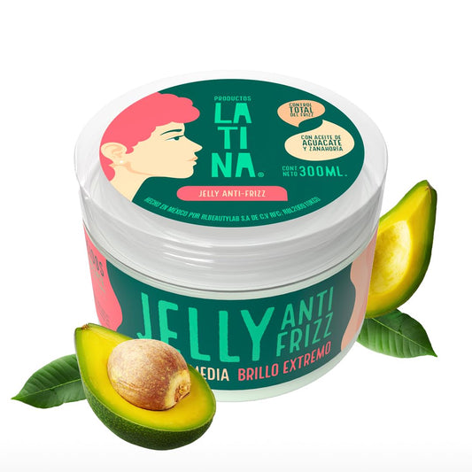 LATINA® | Gel para el Cabello - Jelly Anti Frizz Cabello | Belleza Mujer - Activador de Rizos | Complementar con Tratamiento para Cabello Maltratado | 300ml
