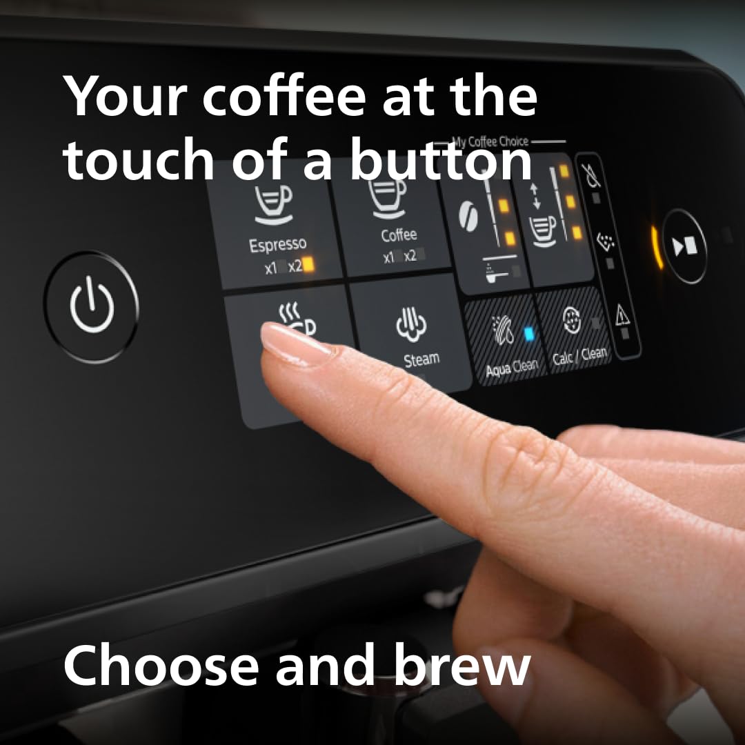 Máquina de Espresso Philips Super Automática Negro con Molino Integrado Serie 1200 y Espumador de Leche