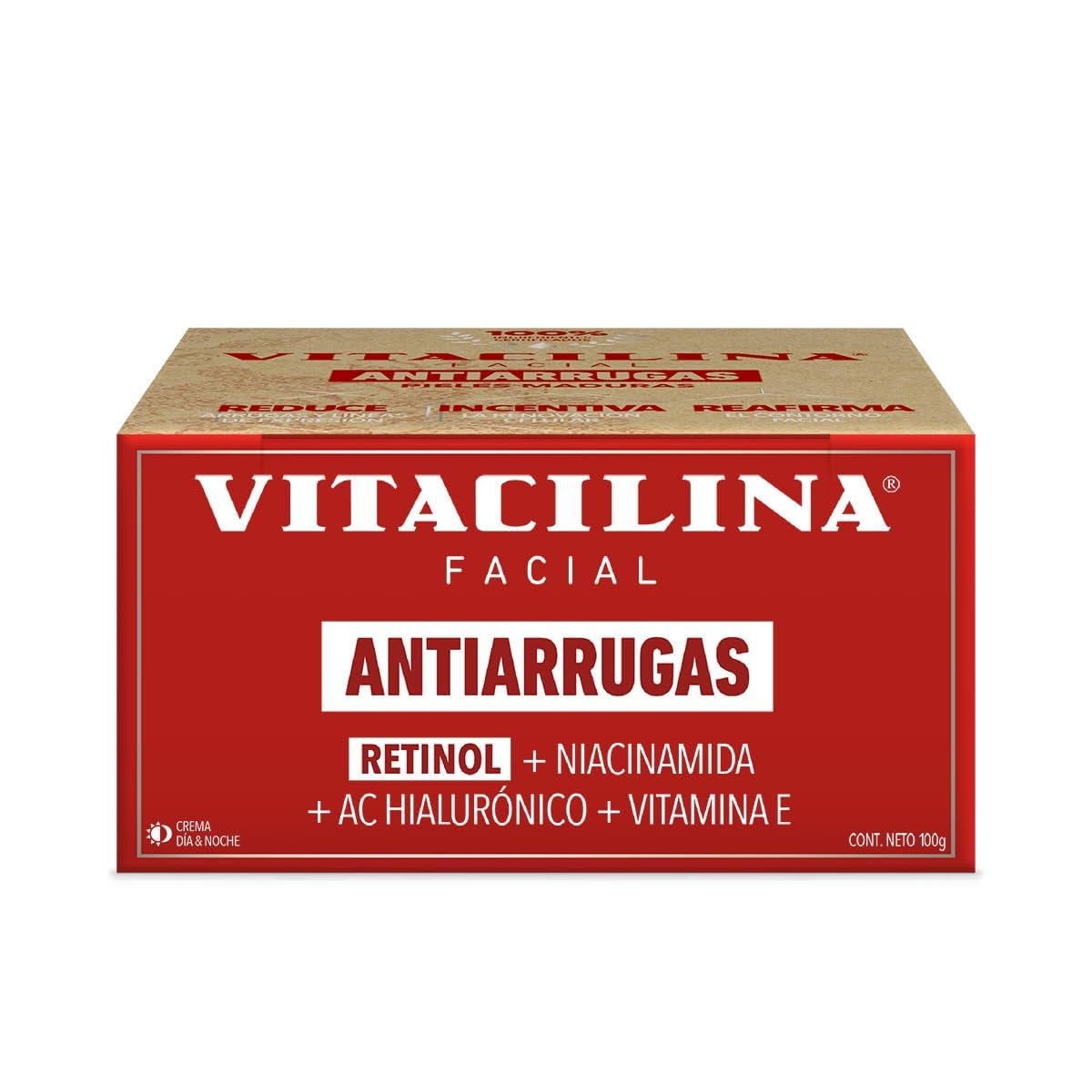 Vitacilina. Crema Facial Antiarrugas 100g + Crema Facial Humectante 100g