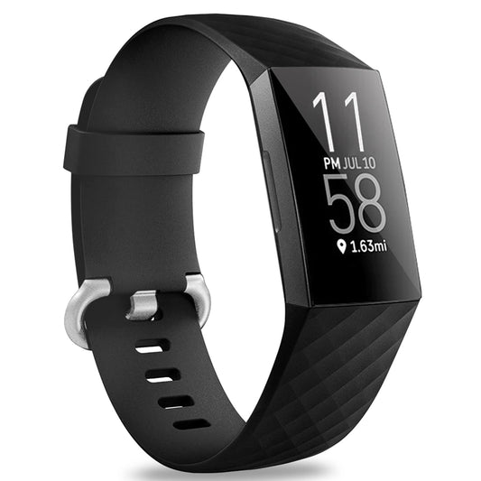 Hamile Correas compatibles con Fitbit Charge 4 / Fitbit Charge 3 / Fitbit Charge 3 SE, correa de repuesto impermeable para reloj de fitness deportivo para mujeres y hombres, grande, color negro