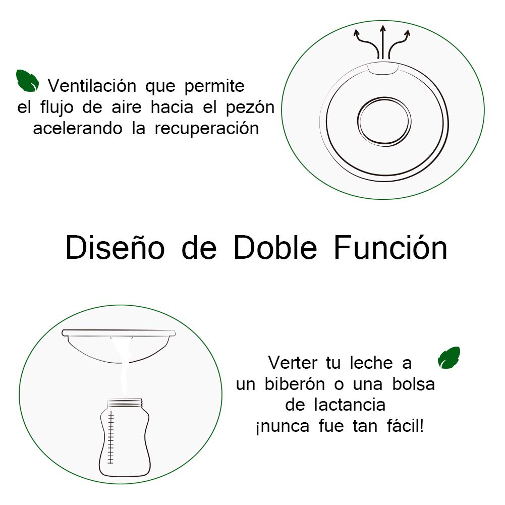 LURKO Duo Pack para Mamás: Extractor de Leche Manual y Protectores de Lactancia, Paquete con Protectores y Recolector de Leche Materna, Libre de BPA, Bolsa Transportadora, Collar Antiderrame