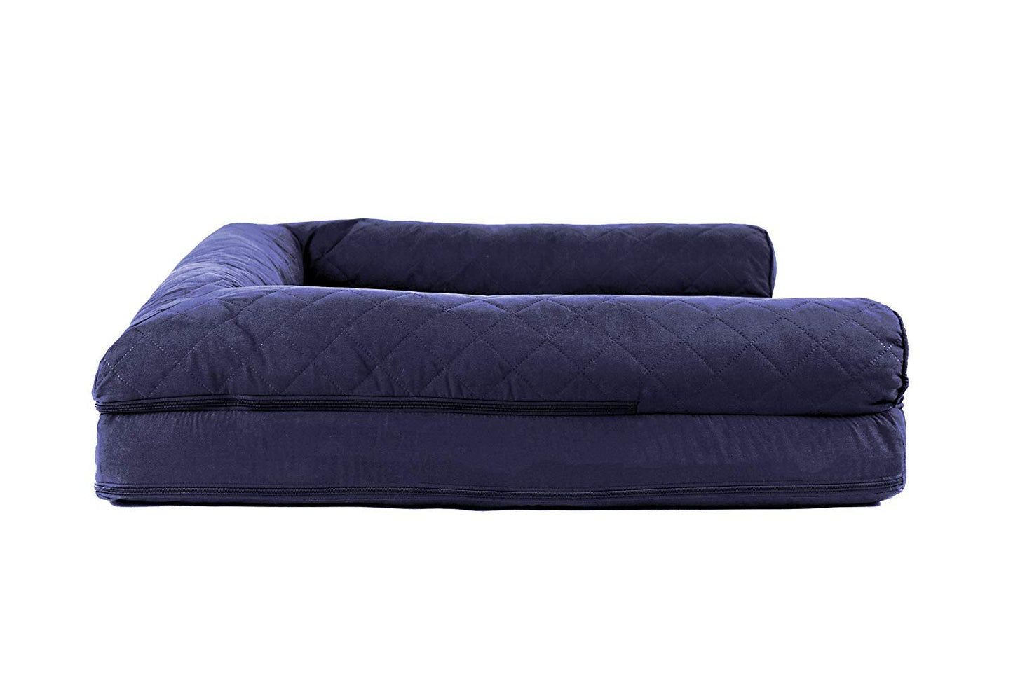 Furhaven Pet - Sofá cama para perros y gatos FurHaven de espuma viscoelástica ortopédico acolchado para perros y gatos, azul marino, jumbo