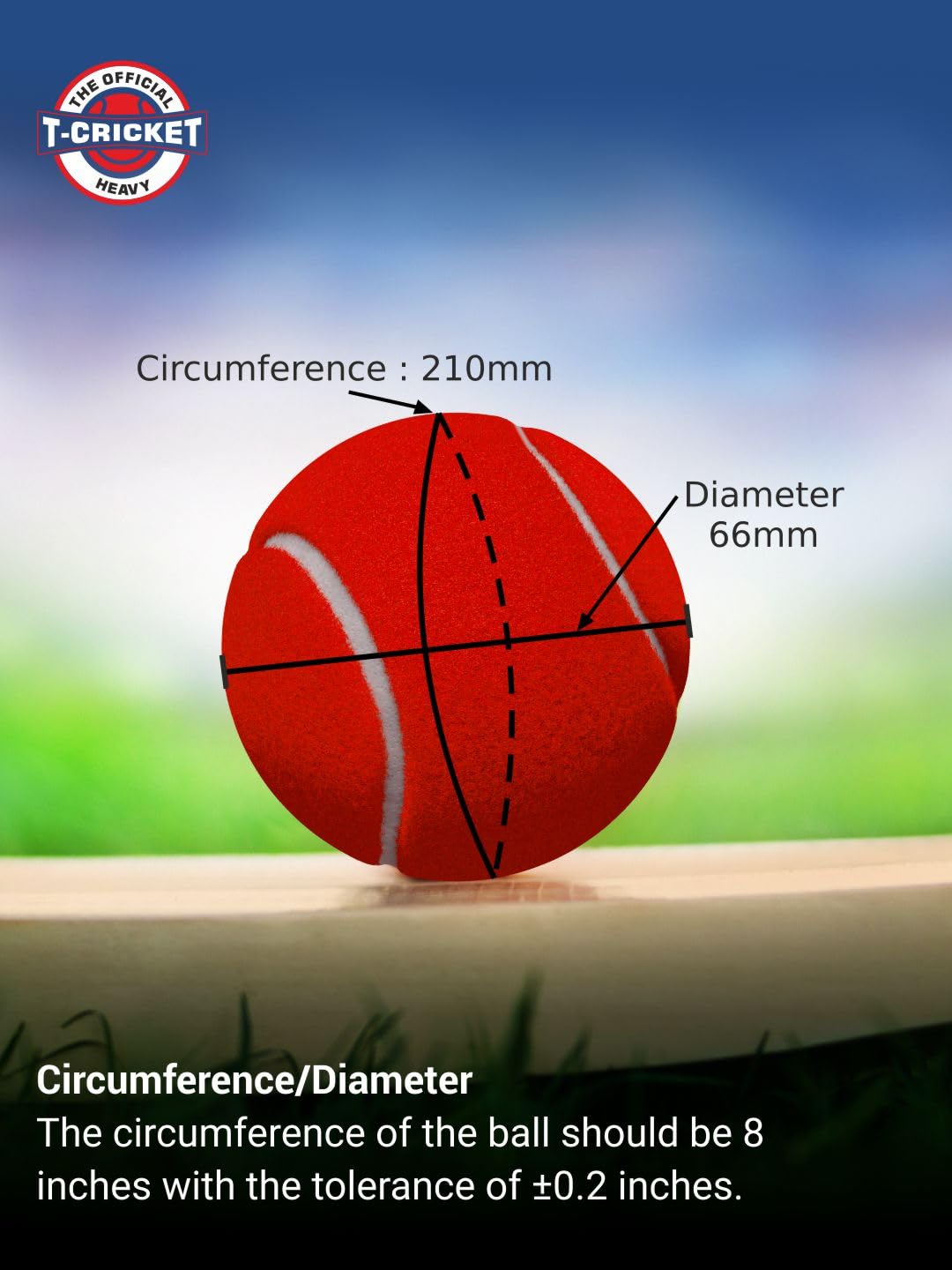 Pelota de Cricket Nivia Roja Pesados Pack de 6