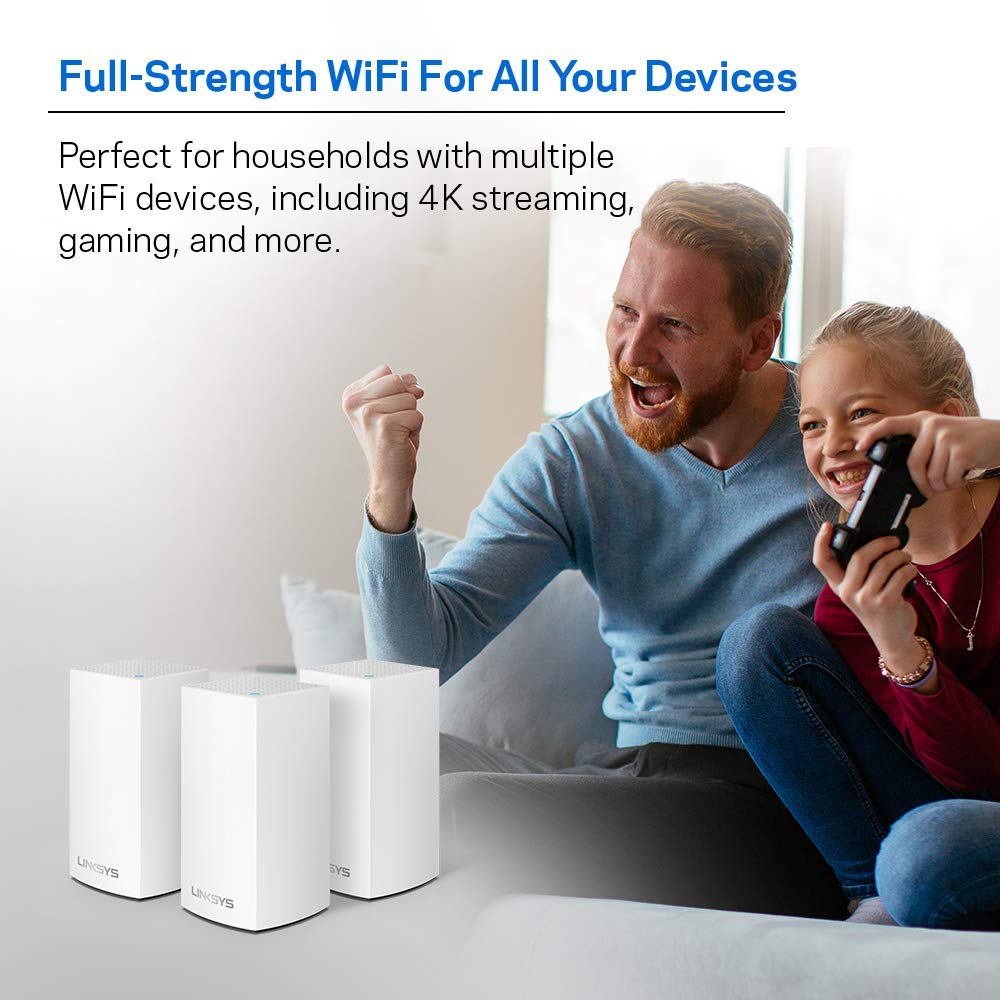 Linksys Router Velop - 2 Puertos - Gigabit - 2.4/5 GHz - Inteligente - Blanco