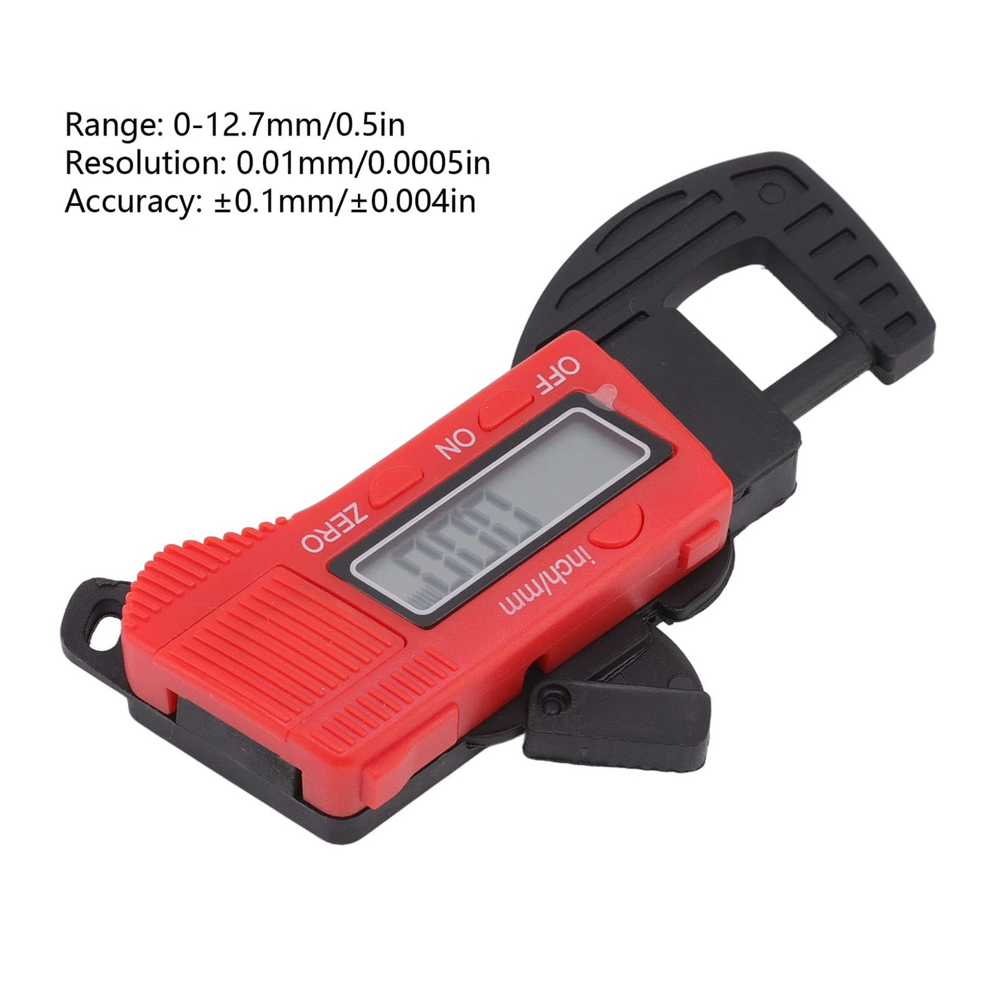 Medidor de Espesor Digital Mini Electrónico Rango 0-12,7 Mm Resolución 0,01 Mm para Documento de Papel y Alambre