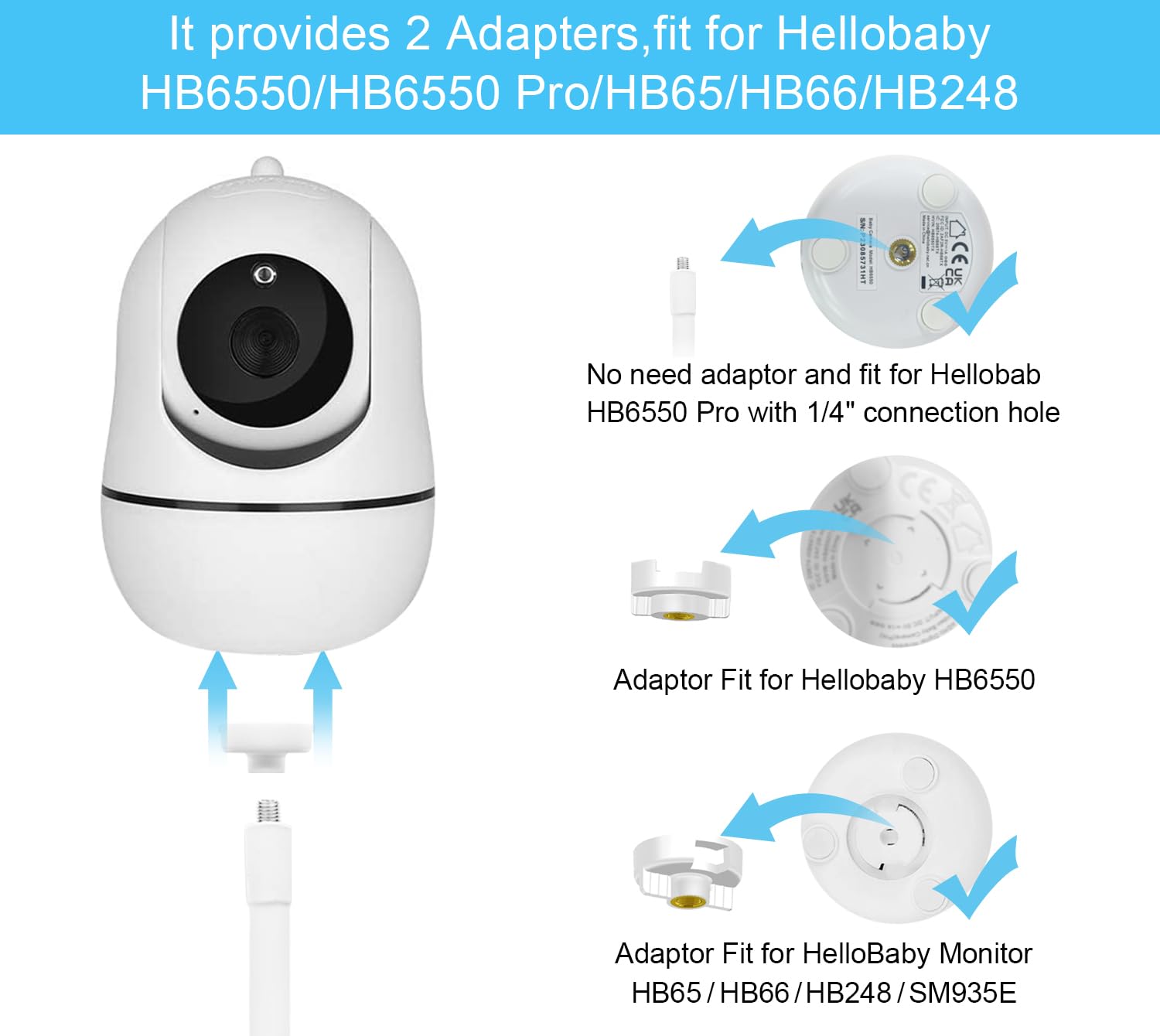 Soporte para Monitor de Bebé AISVAN Altura Ajustable Compatible con Hellobaby y Nanit Pro Flexibilidad Avanzada