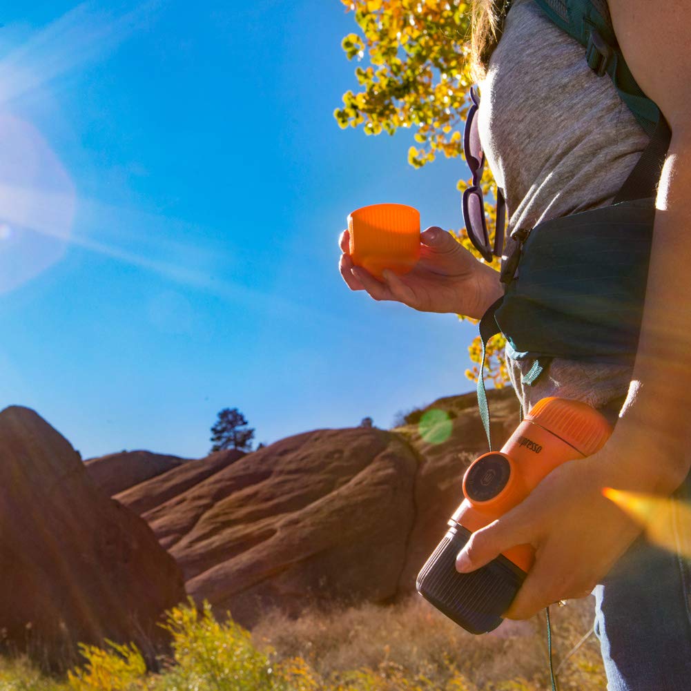 Cafetera Portátil Wacaco Nanopresso Naranja Patrol Versión Mejorada de Minipresso para Viaje y Camping
