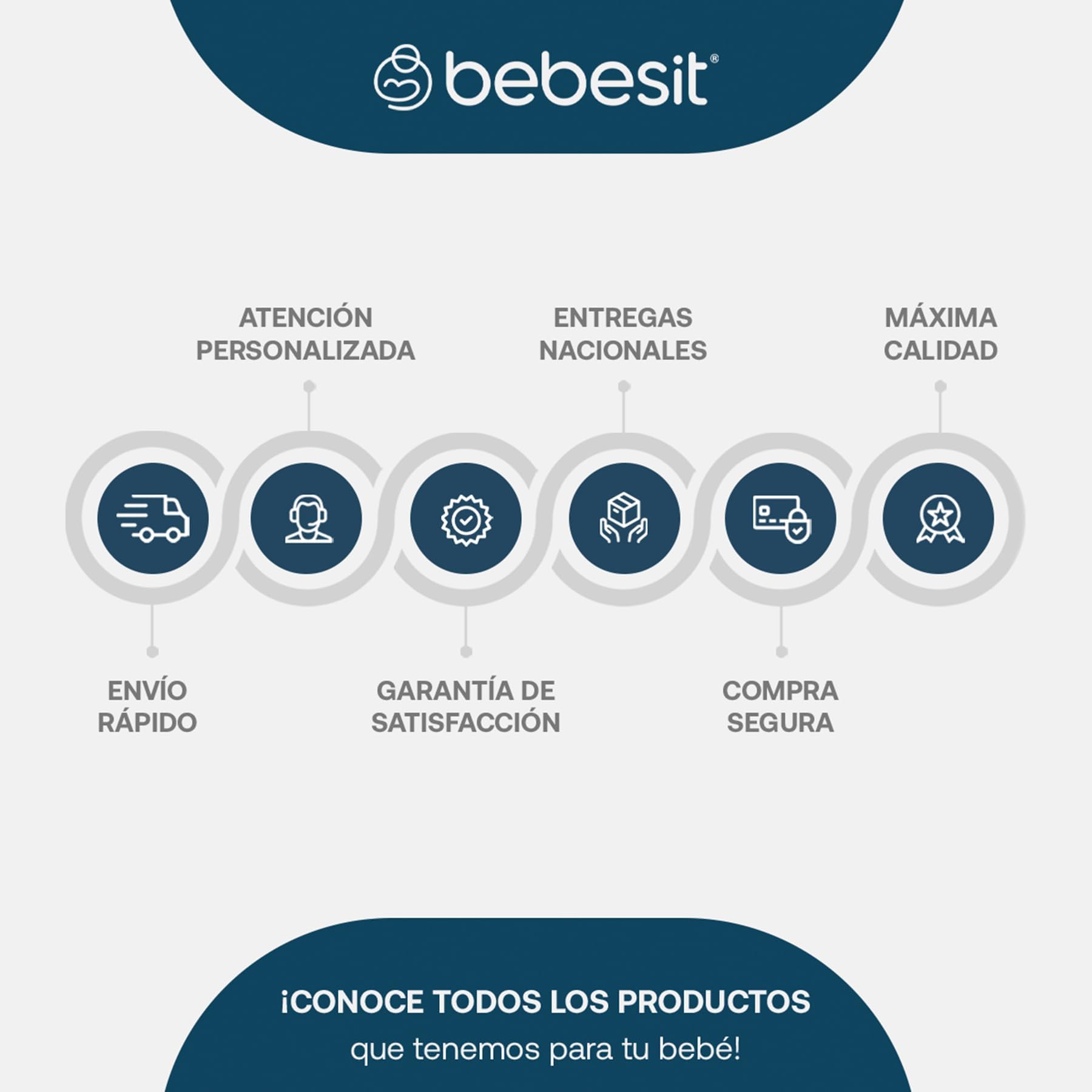 Bebesit Carriola para Bebe Sprint | Carriola de Bastón Ligera con Cinturón de 5 Puntos | Recién Nacidos a 4 Años | Carriola de Viaje con Toldo, 3 Paneles, Reposa Pie Ajustable y Canasta Portaobjetos
