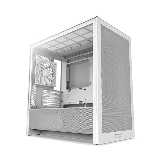 NZXT Gabinete H3 Flow Micro-ATX - Flujo de Aire optimizado - Incluye 1 Ventilador Trasero de 120 mm - Soporta GPU de tamaño Completo - Se Adapta a radiador Frontal de 280 mm y Superior de 240