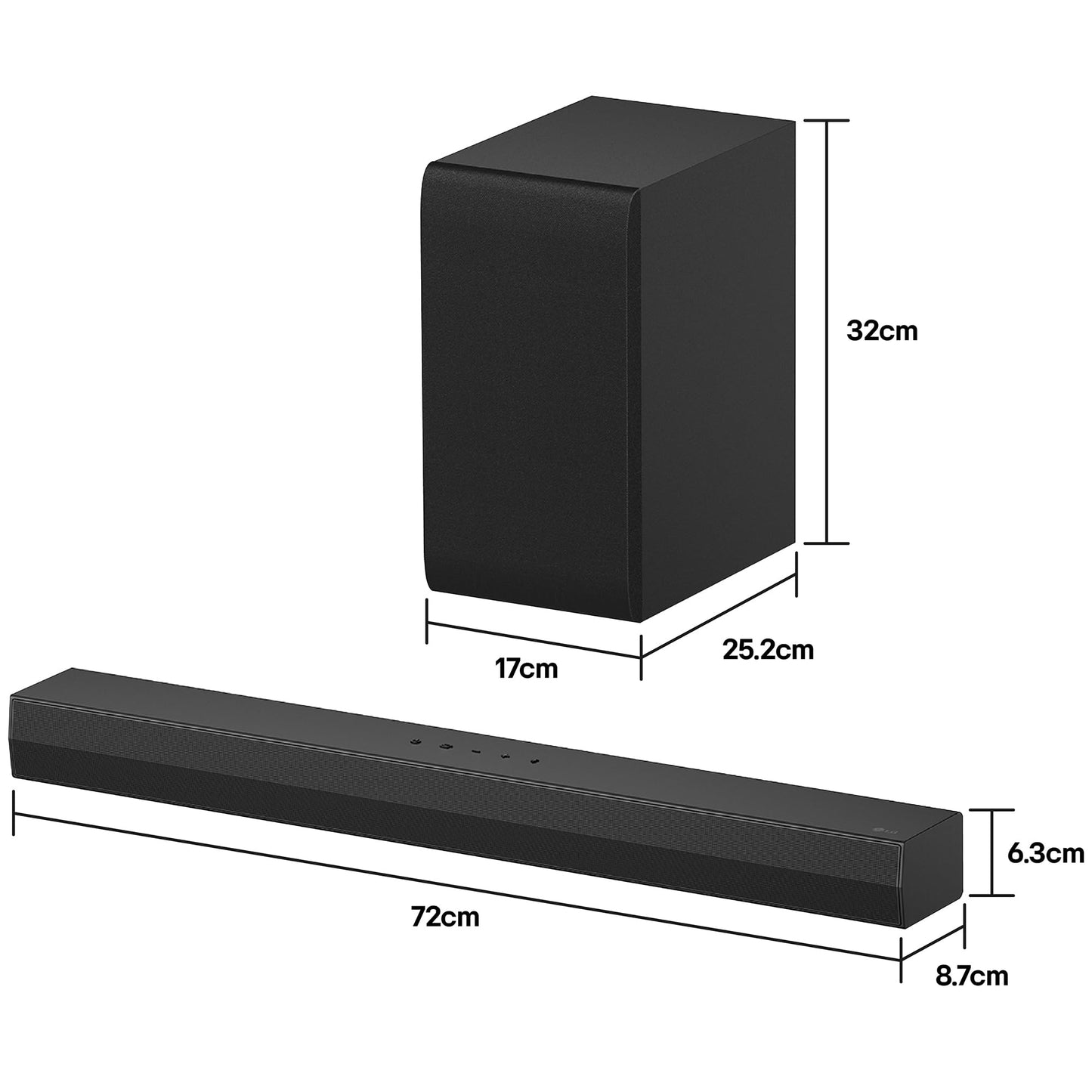 LG Soundbar con AI Sound Pro de 2.1 Canales S40T