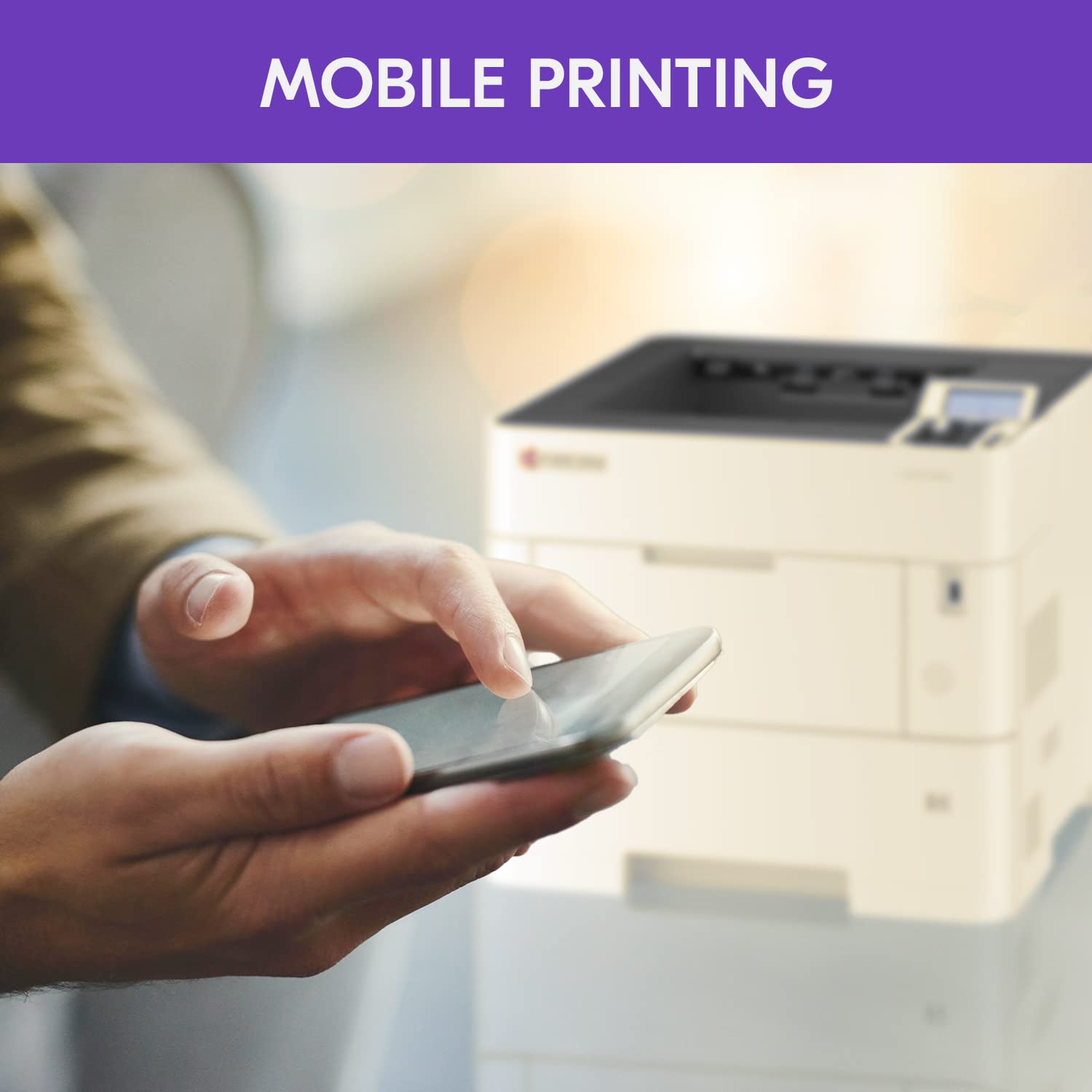 KYOCERA ECOSYS PA6000x Impresora láser monocromática, 62 ppm, 600 x 600 ppp y hasta 1200 ppp, bandeja de 600 hojas, MPT de 100 hojas, dúplex, LCD de 5 líneas con panel de llave dura, Gigabit Ethernet,