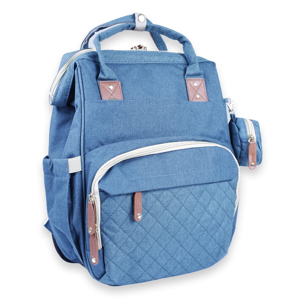 Mochila Pañalera con estación de cambio para pañales, Gran Capacidad con Múltiples Compartimentos, Bolsa Multifuncional - Verde