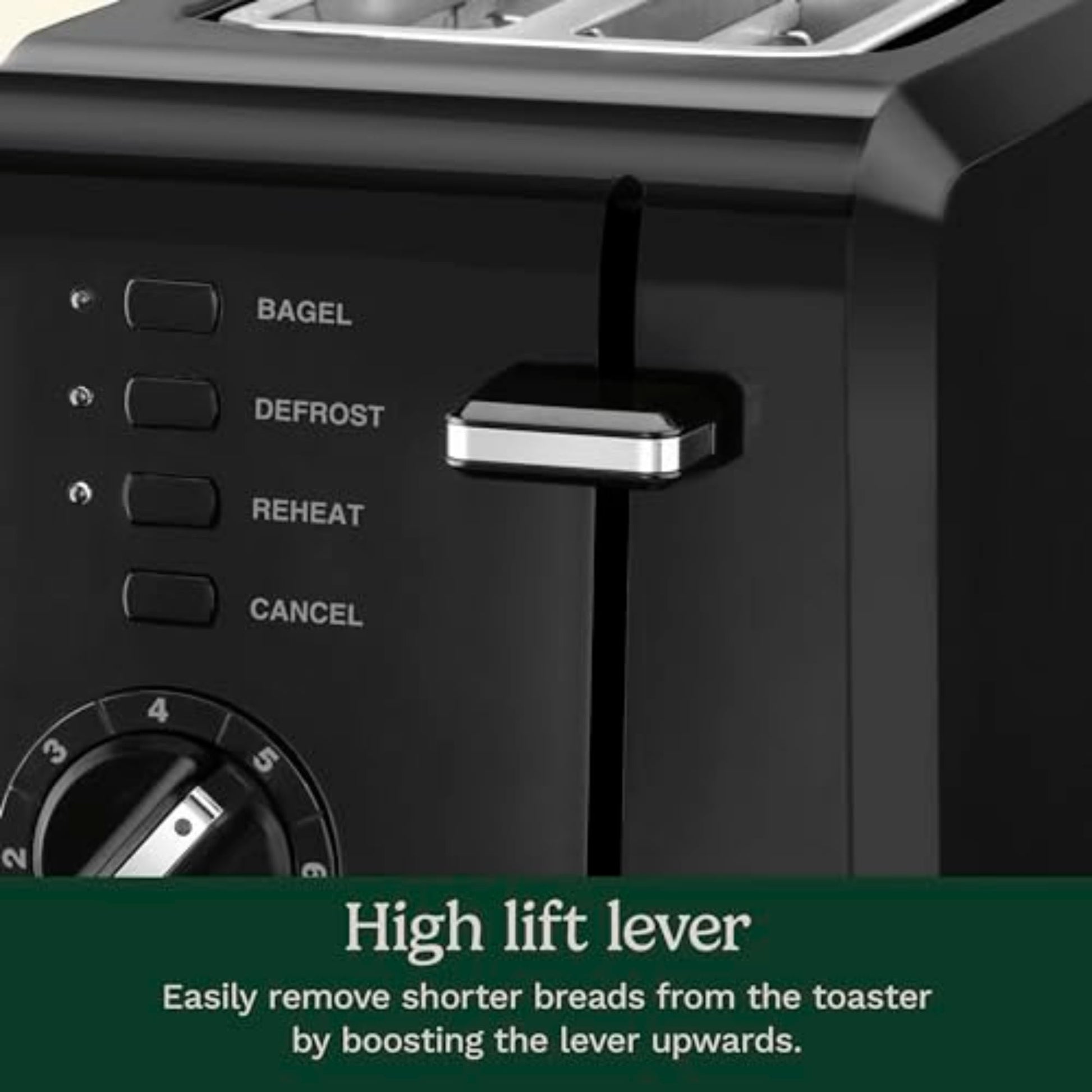 Cuisinart CPT-122BK tostador compacta de plástico de 2 rebanadas, color negro