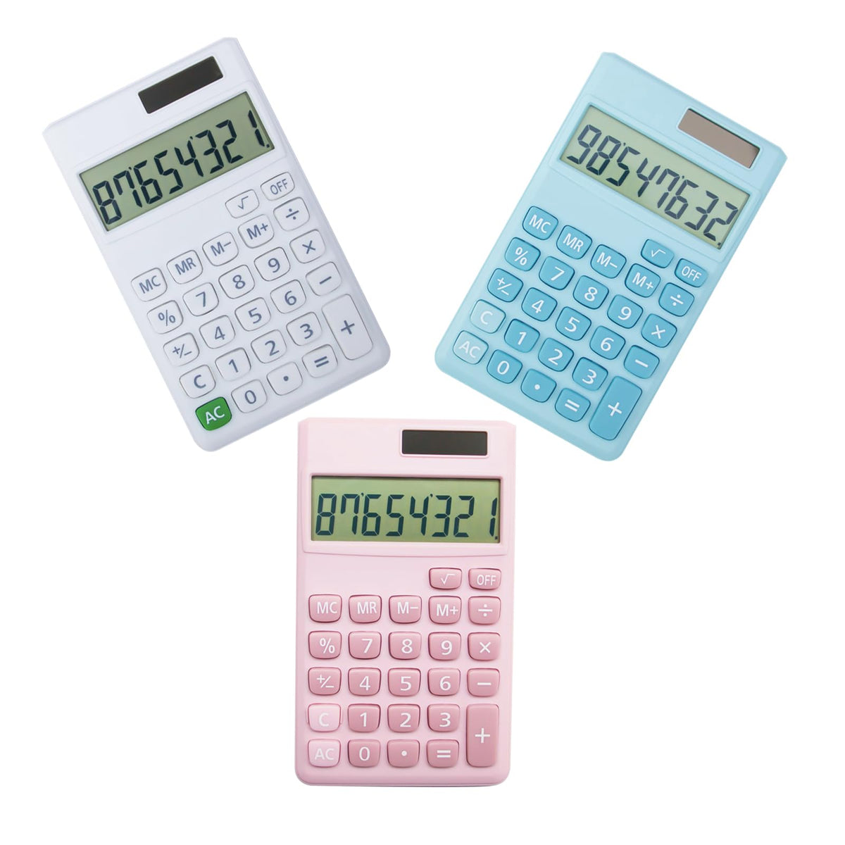 Calculadora Digital de Bolsillo Pantalla LCD 8 Dígitos Energía Solar para Niños