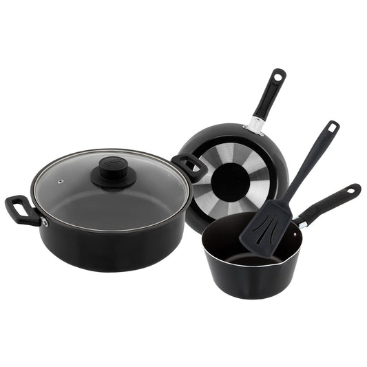 Batería de Cocina Ekco Negro Antiadherente 5 Piezas de Aluminio