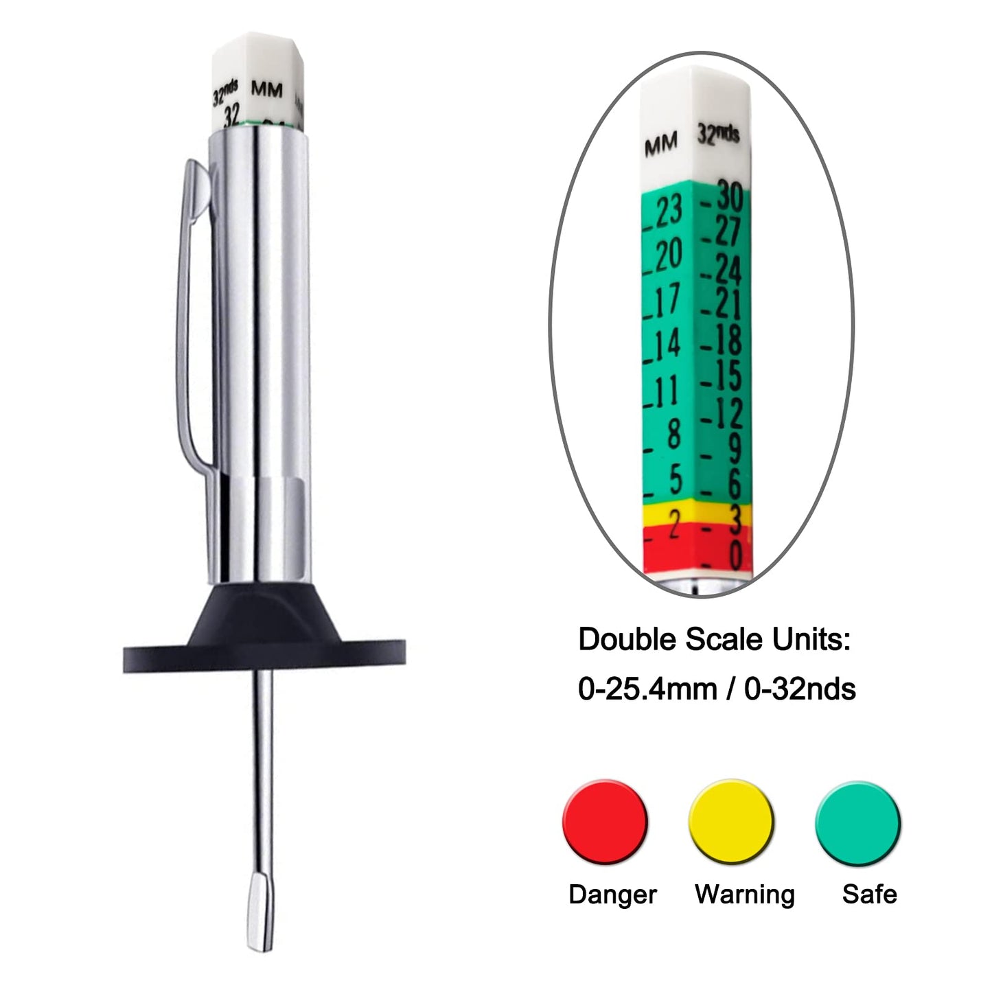 Medidor de Profundidad de Neumático Godeson 88702 con Código de Color Inteligente Paquete de 10