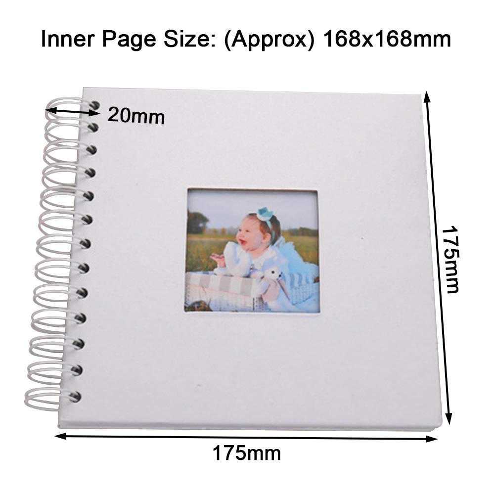 Álbum de Fotos para Niños con 20 Hojas Papel 6 Pulgadas para Manualidades y Bodas