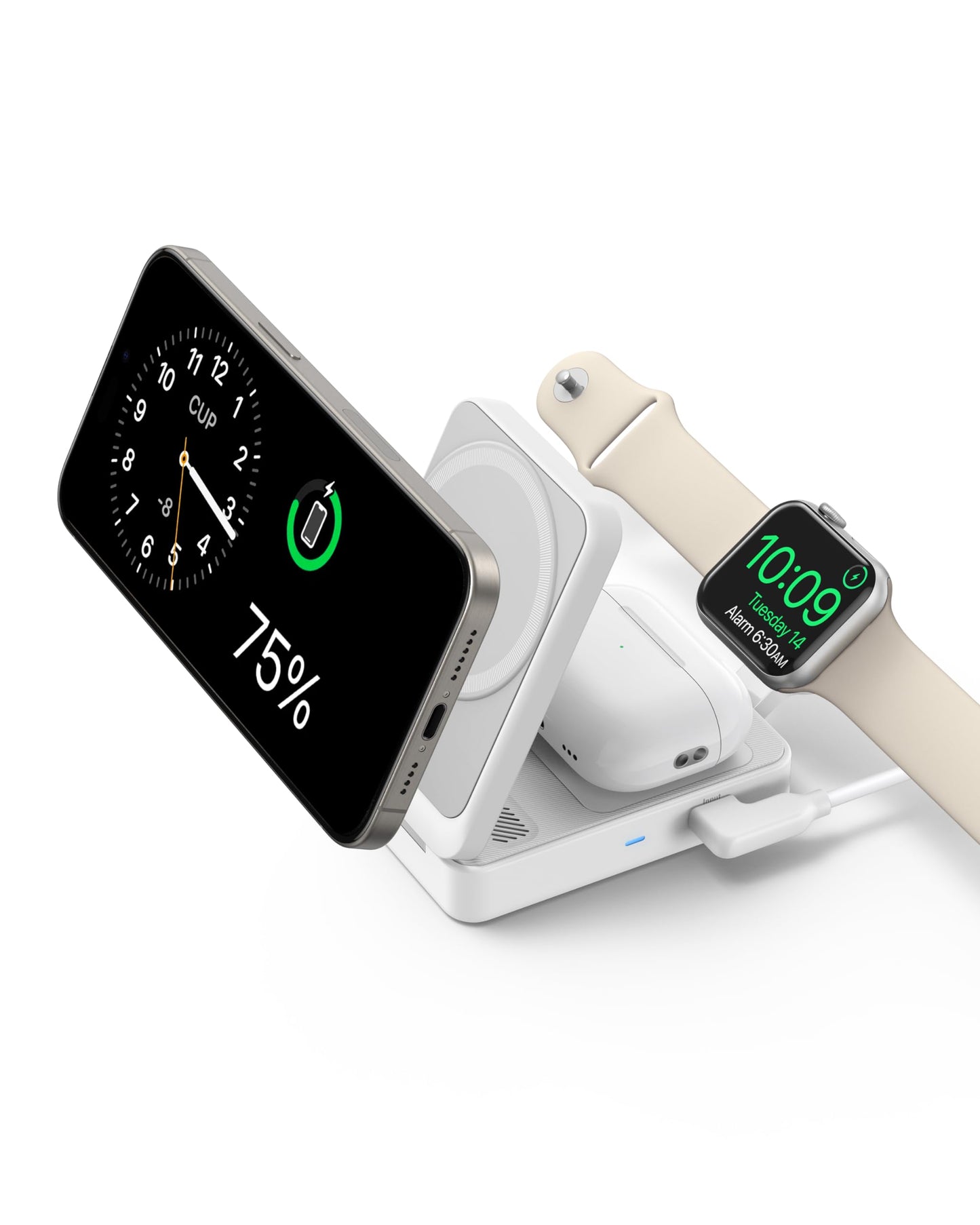 Estación de Carga Anker MagGo Negro Compatibilidad MagSafe para iPhone 15/14 y Apple Watch S9