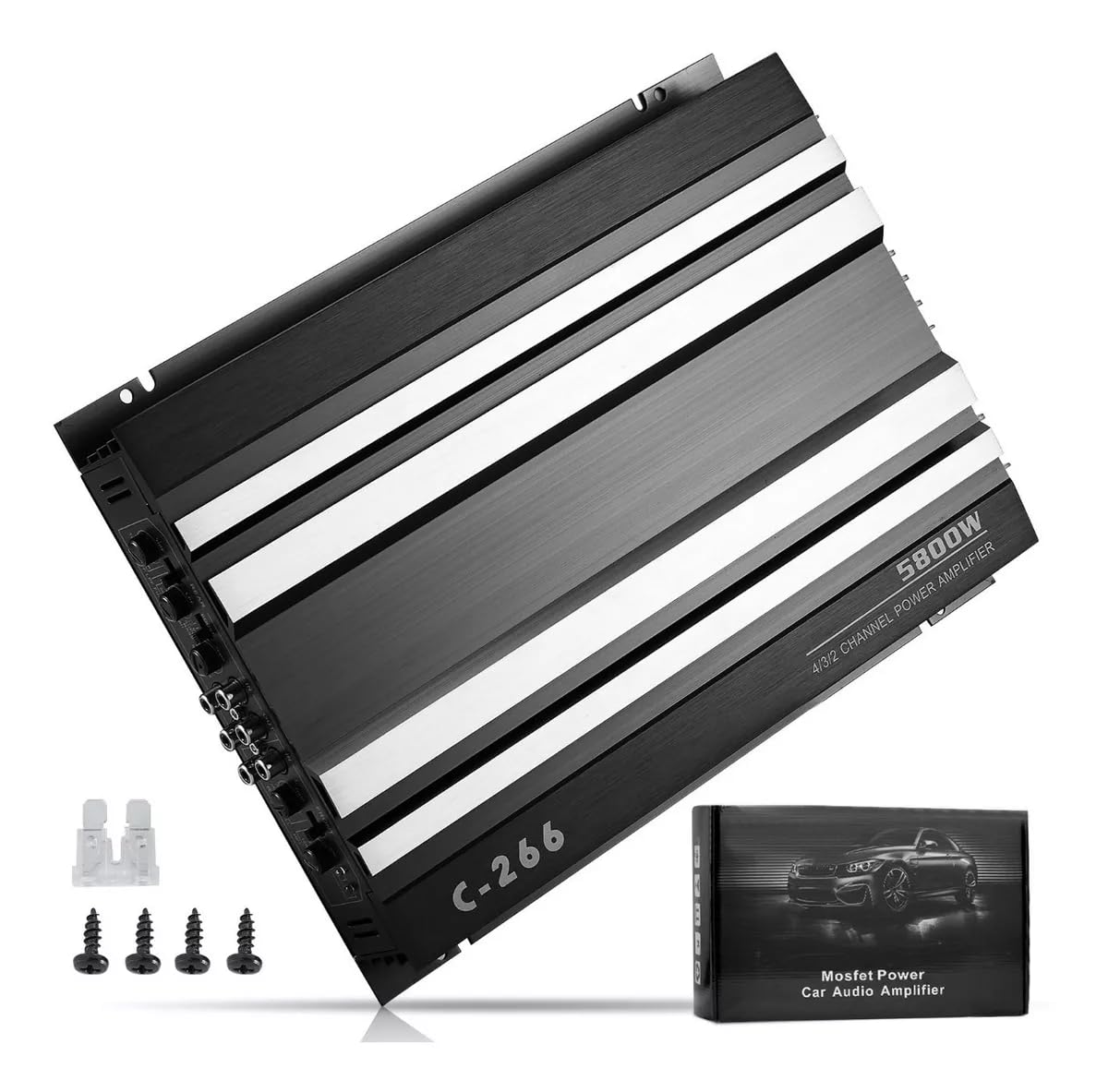 Amplificador de Poder D 5800w Audio 4 Canales para Auto