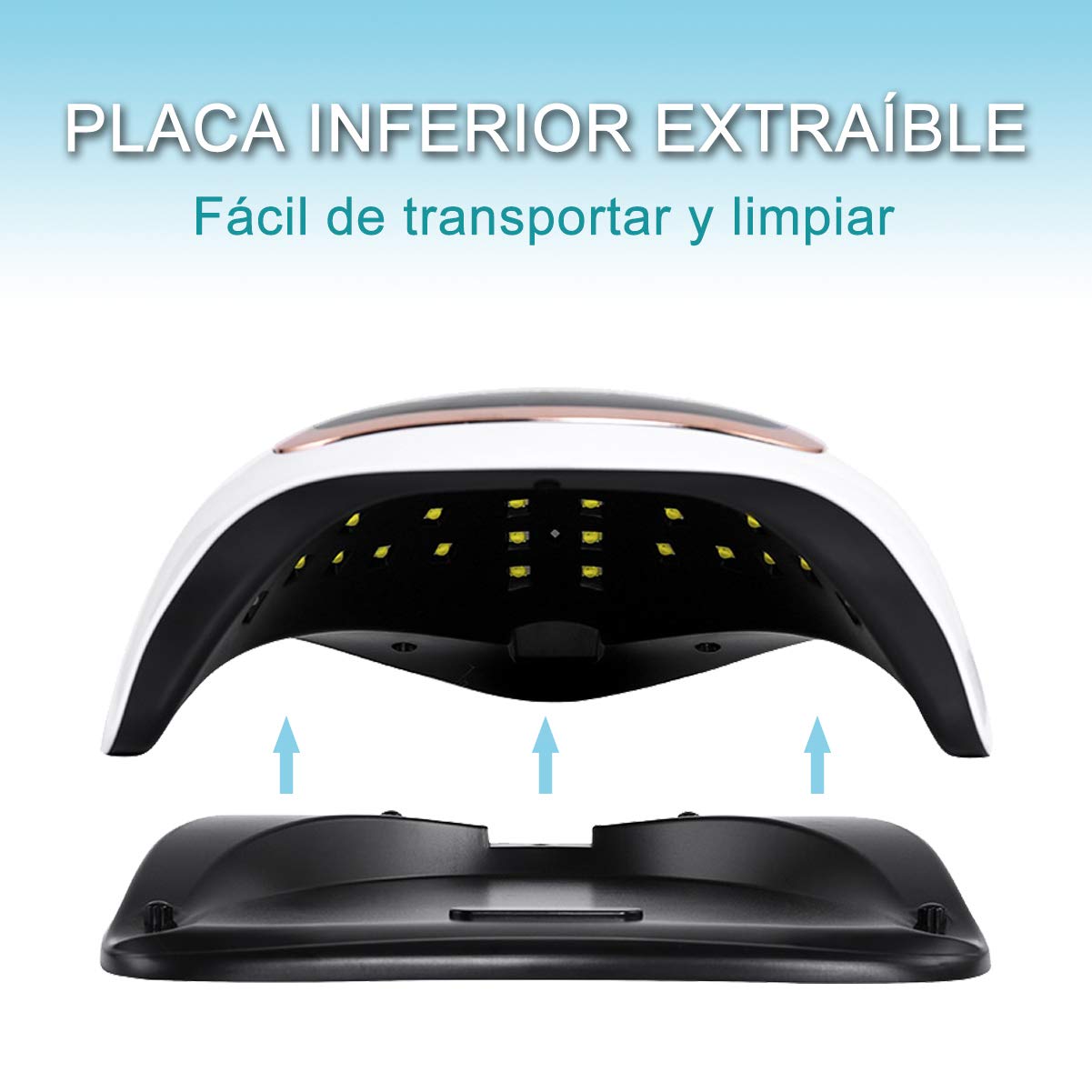 Lámpara de uñas LED de gel UV, lámpara de uñas LED UV de 168 W, secador de uñas para esmalte de gel con 4 configuraciones de temporizador, sensor automático y pantalla táctil LCD, lámpara de curado de luz de esmalte de gel profesional para uso en el hogar