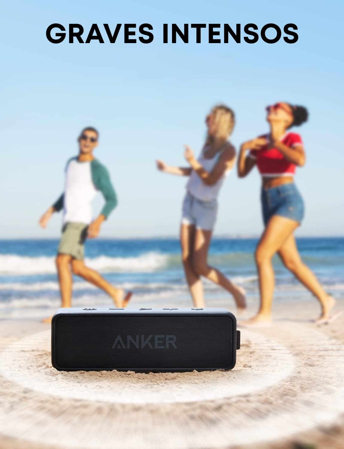 Soundcore Anker 2 Bocina Bluetooth Potente, batería de 24 Horas, protección contra el Agua IPX7, Graves enormes con Dos Controladores de Graves