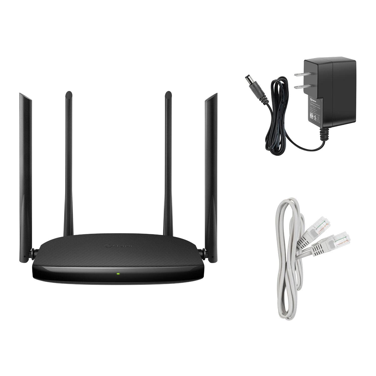 STEREN Repetidor/Router Wi-Fi, 2,4 GHz y 5 GHz (B/G/N/A/AC), hasta 30 m de Cobertura