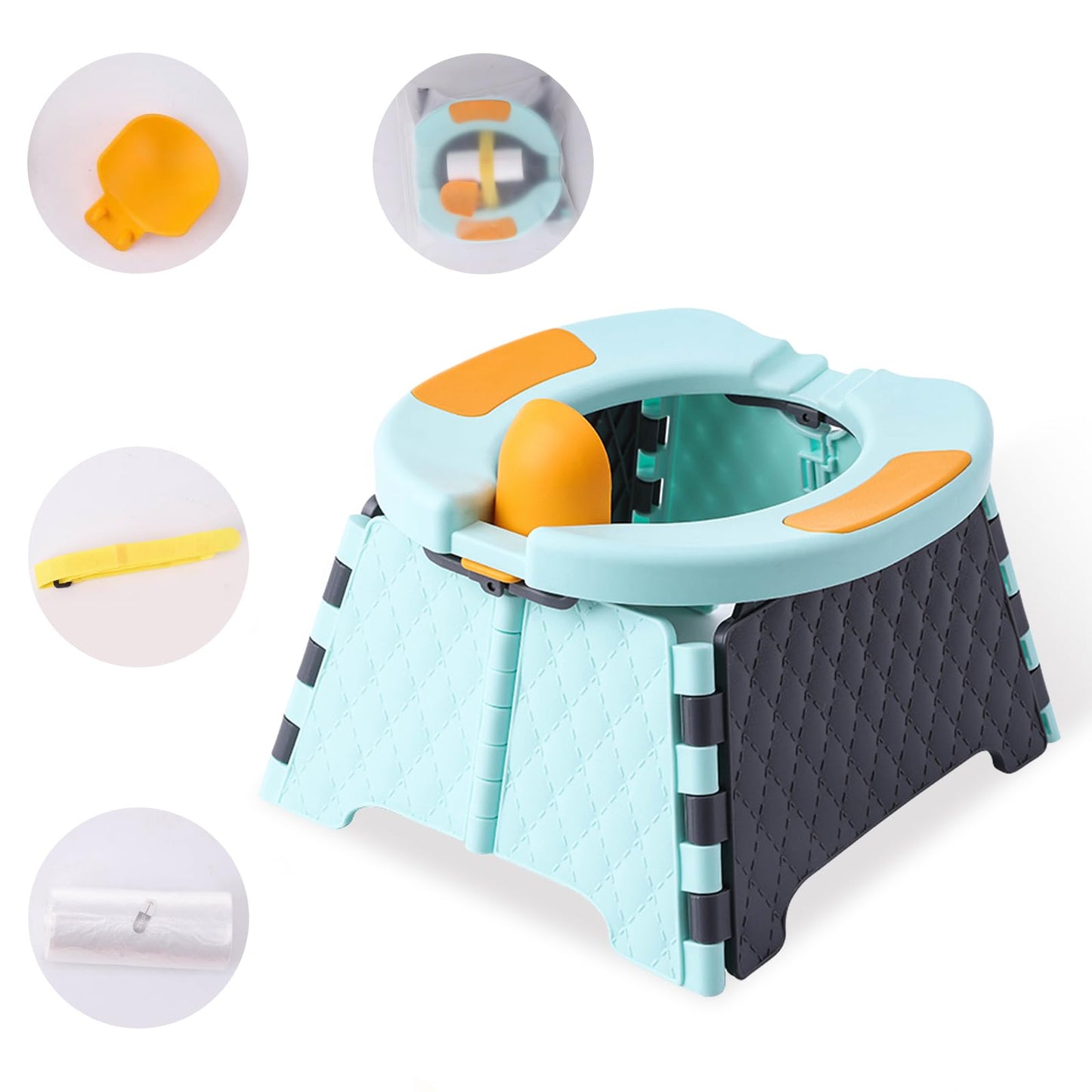 Yszawmx - Orinal portátil para viajes de niños, silla de entrenamiento para ir al baño con bolsa de viaje, inodoro de entrenamiento para bebés al aire última intervensión e interior, fácil de limpiar