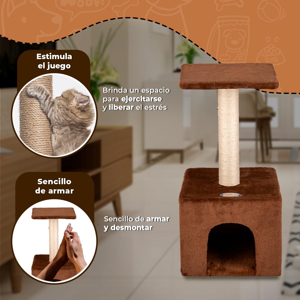 Fancy Pets Mueble con Juguetes para Gato de 60 Centímetros de Altura