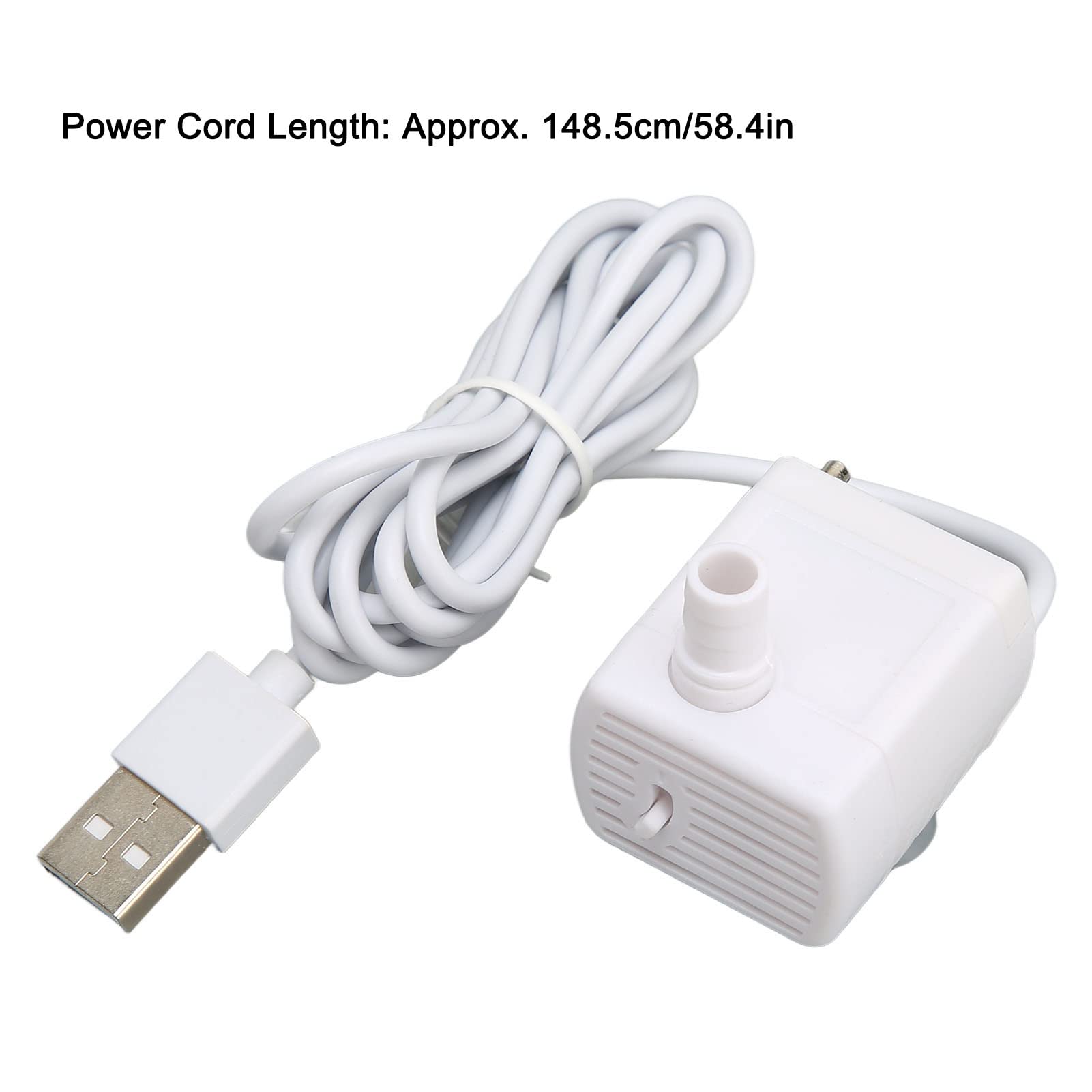 Honio Bomba de Agua para Fuente de Gato, Bomba de Fuente de Agua Silenciosa para Mascotas Alimentada por USB, Motor sin Escobillas de 5 V CC, Flujo Ajustable para Reemplazo