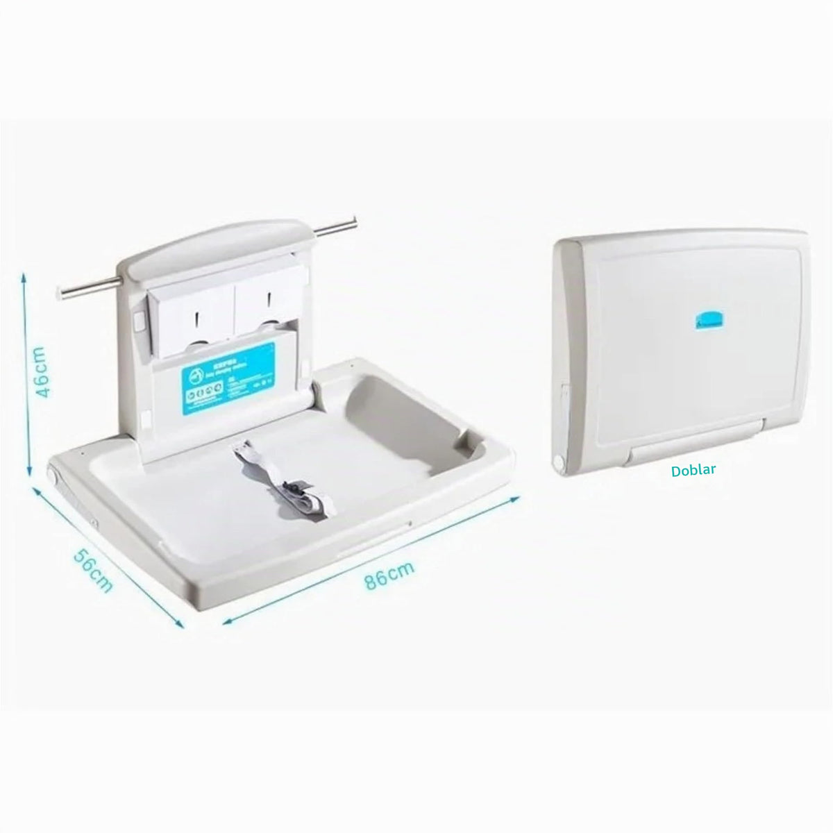 Cambiador De Pañales Para Bebe Plegable Horizontal Comercial