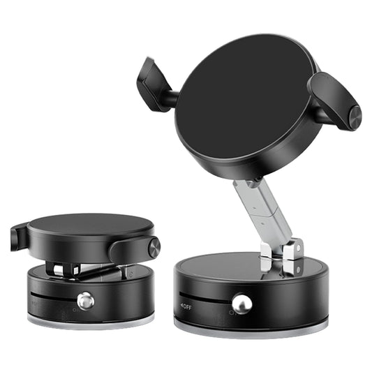 FEISEDY Soporte Magnético Plegable para Coche con Pinza Ajustable – Compatible con iPhone y Todos Teléfonos (Incluye No Magnéticos), 360° Rotación, Base Fuerte y Estable para Escritorio o Viajes