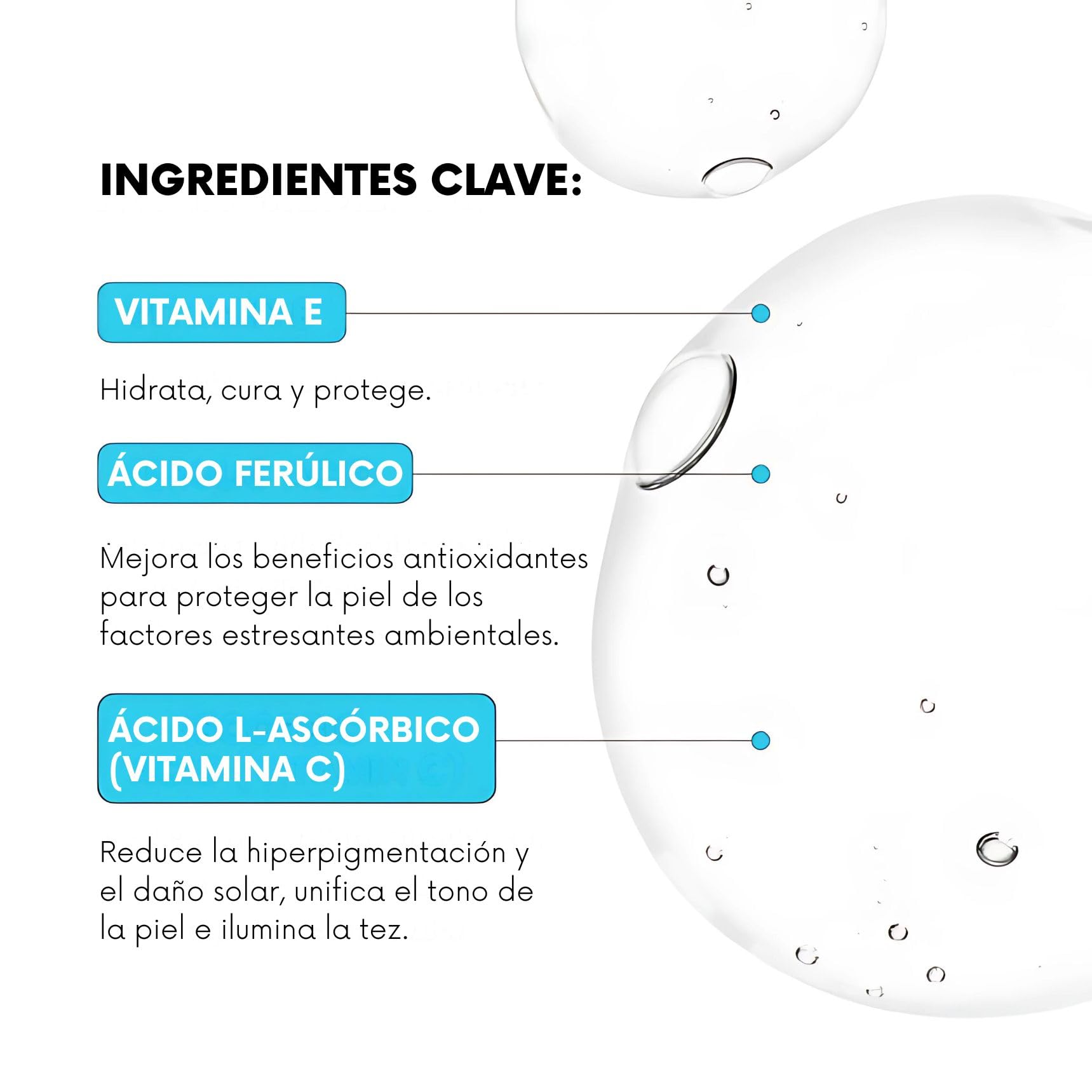 TIMELESS SKIN CARE | Sérum de Vitamina C al 20% + Ácido Ferúlico + Vitamina E | Para Todo tipo de piel | Suero Antioxidante y Aumenta la Producción de Colágeno | 30ML