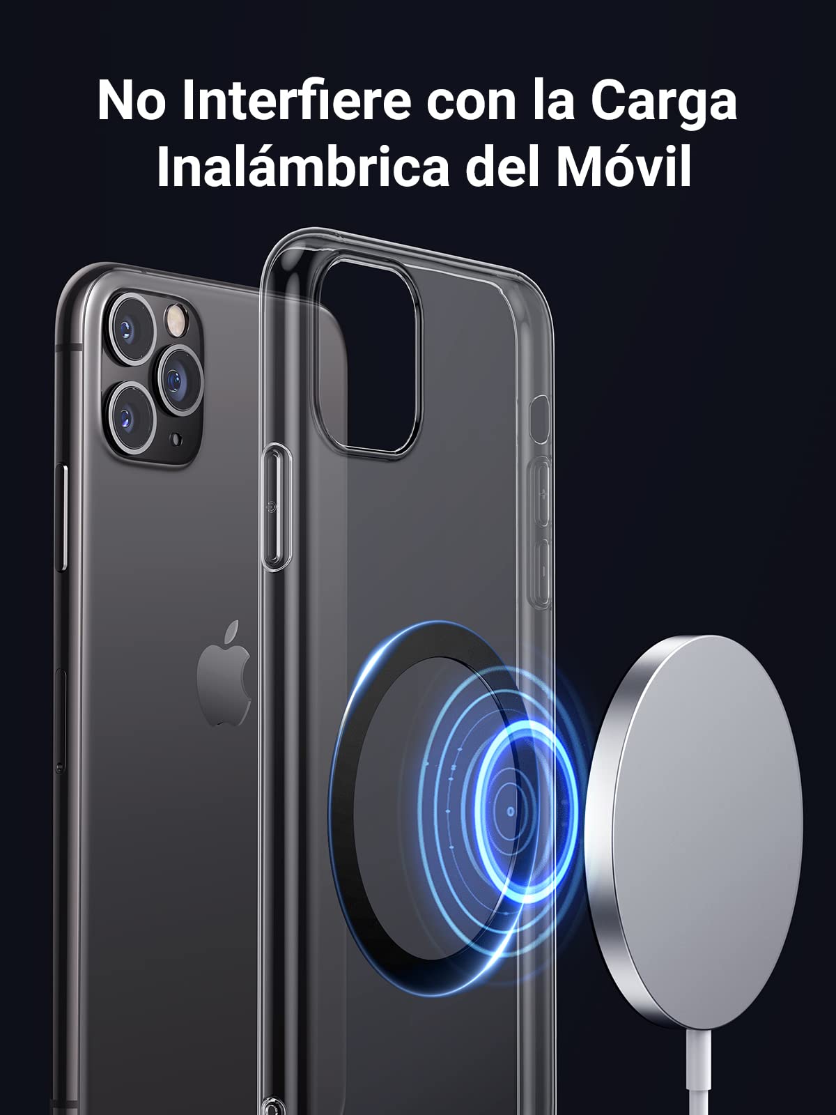 Soporte Celular UGREEN Negro con Anillo Magnético para Auto