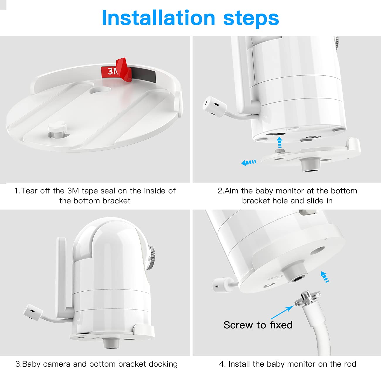 Soporte para Monitor de Bebé Compatible con Óptica Infantil DXR-8 y DXR-8 PRO