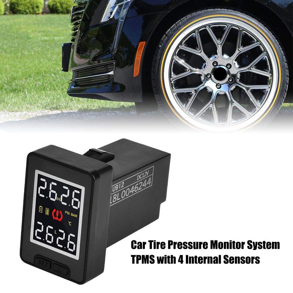 de control de presión de neumáticos KIMISS para sensores de presión de neumáticos TPMS con 4 sensores internos Sensor externo