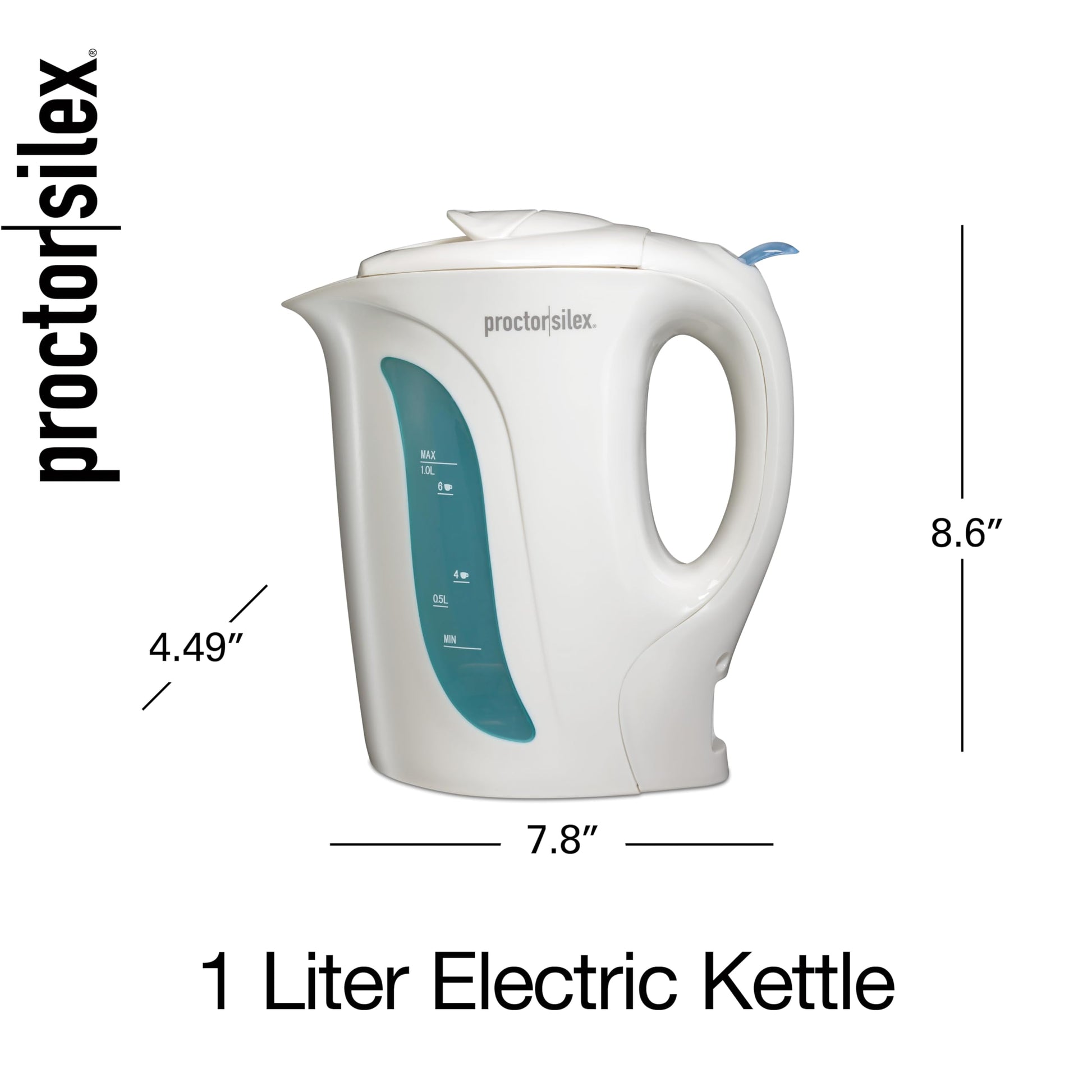 Generico HOGTETK2070Y Hervidor de Agua Proctor Silex Tetera, Blanco