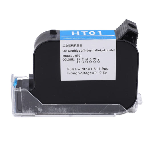 Cartucho de Tinta para Impresora de Inyección de Tinta, Cartucho de Tinta para Impresora Portátil HT01 de 42 Ml, Reemplazo de Cartucho de Impresora de Inyección de Tinta de (BLACK)