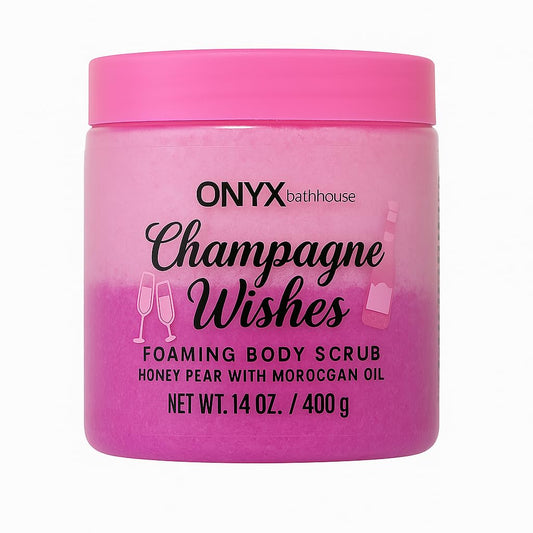 BATHHOUSE CHAMPAGNE WISHES HONEY EXTRACT EXFOLIATING FOAMING BODY SCRUB Y