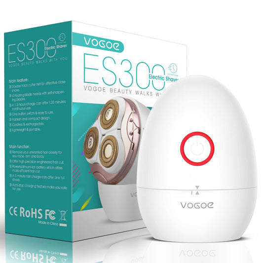 Afeitadora Eléctrica VOGOE Rosa Cuchilla Flotante 3D Recargable para Mujer
