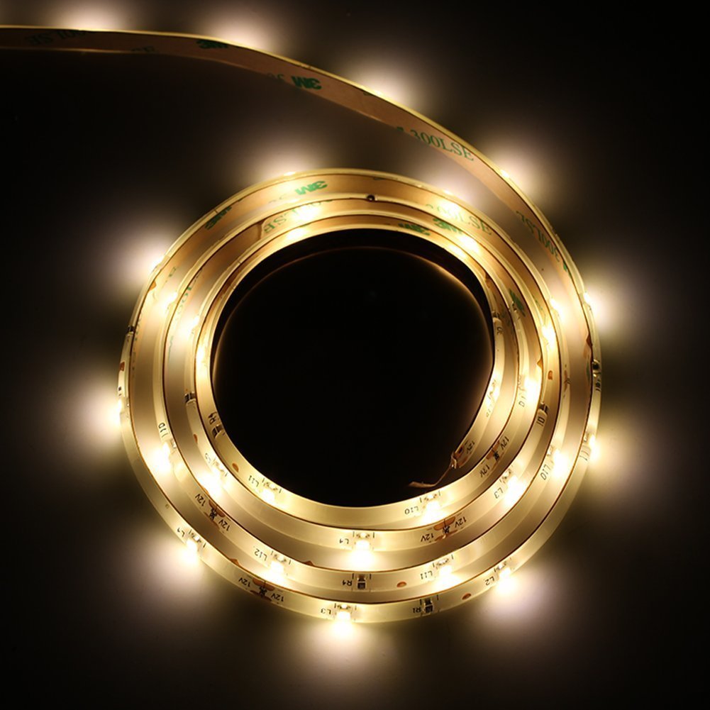Luz de Cama LED Flexible Vansky Cálida con Sensor de Movimiento y Temporizador de Apagado Automático